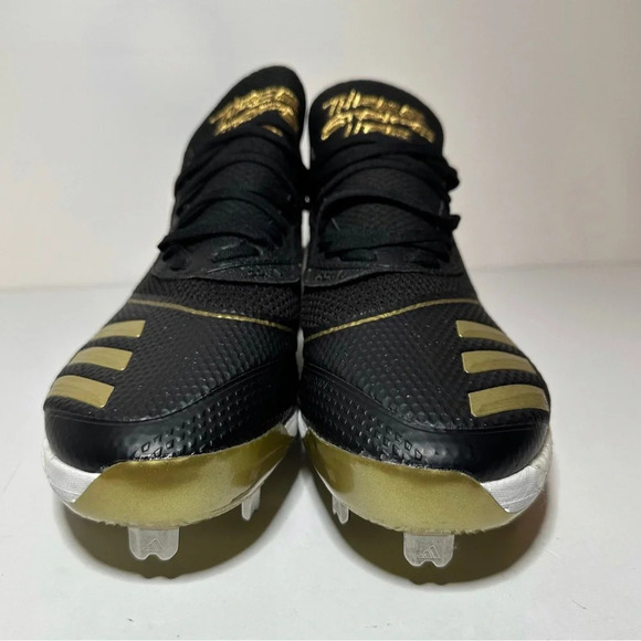 NEW Adidas Icon V Baseball Cleats Black Gold G28237 Size M 9 NWOB (238 Box 27) - Picture 5 of 9